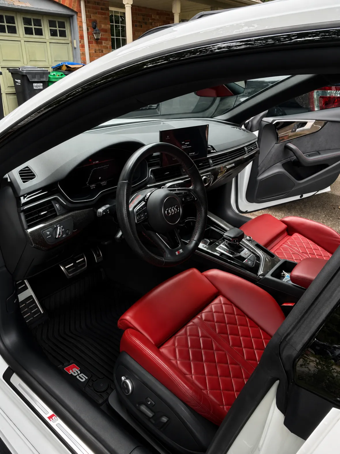 Audi S5 front interior after a deep clean, seats and dash spotless