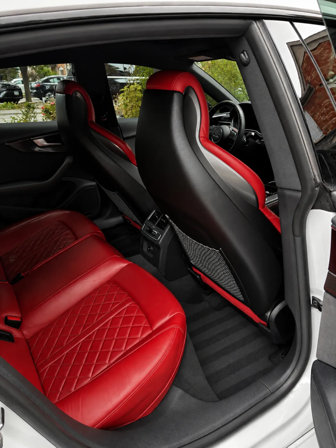 Audi S5 rear seats and carpets after an interior detail